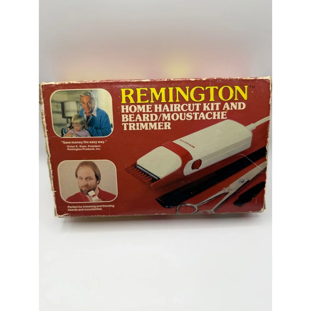 Vintage Remington Home Haircut Kit Beard Moustache Trimmer Model HC-100 1985